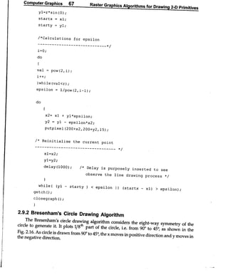 Computer Graphics Notes (B.Tech, KUK, MDU)