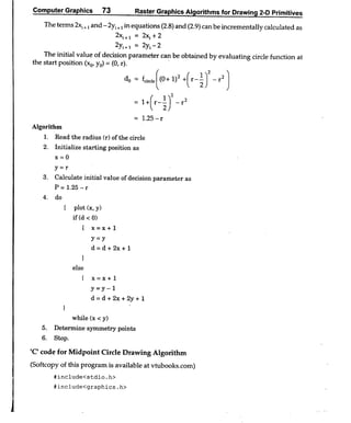 Computer Graphics Notes (B.Tech, KUK, MDU)