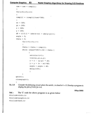 Computer Graphics Notes (B.Tech, KUK, MDU)