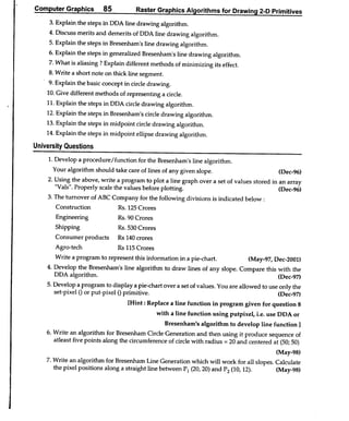 Computer Graphics Notes (B.Tech, KUK, MDU)