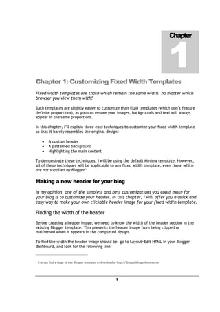 Chapter




Chapter 1: Customizing Fixed Width Templates
                                                                 ...