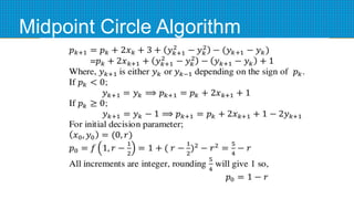 Midpoint Circle Algorithm
 