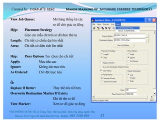 Giác sơ đồ bằng phần mềm marker making (gerber accumark) | PDF
