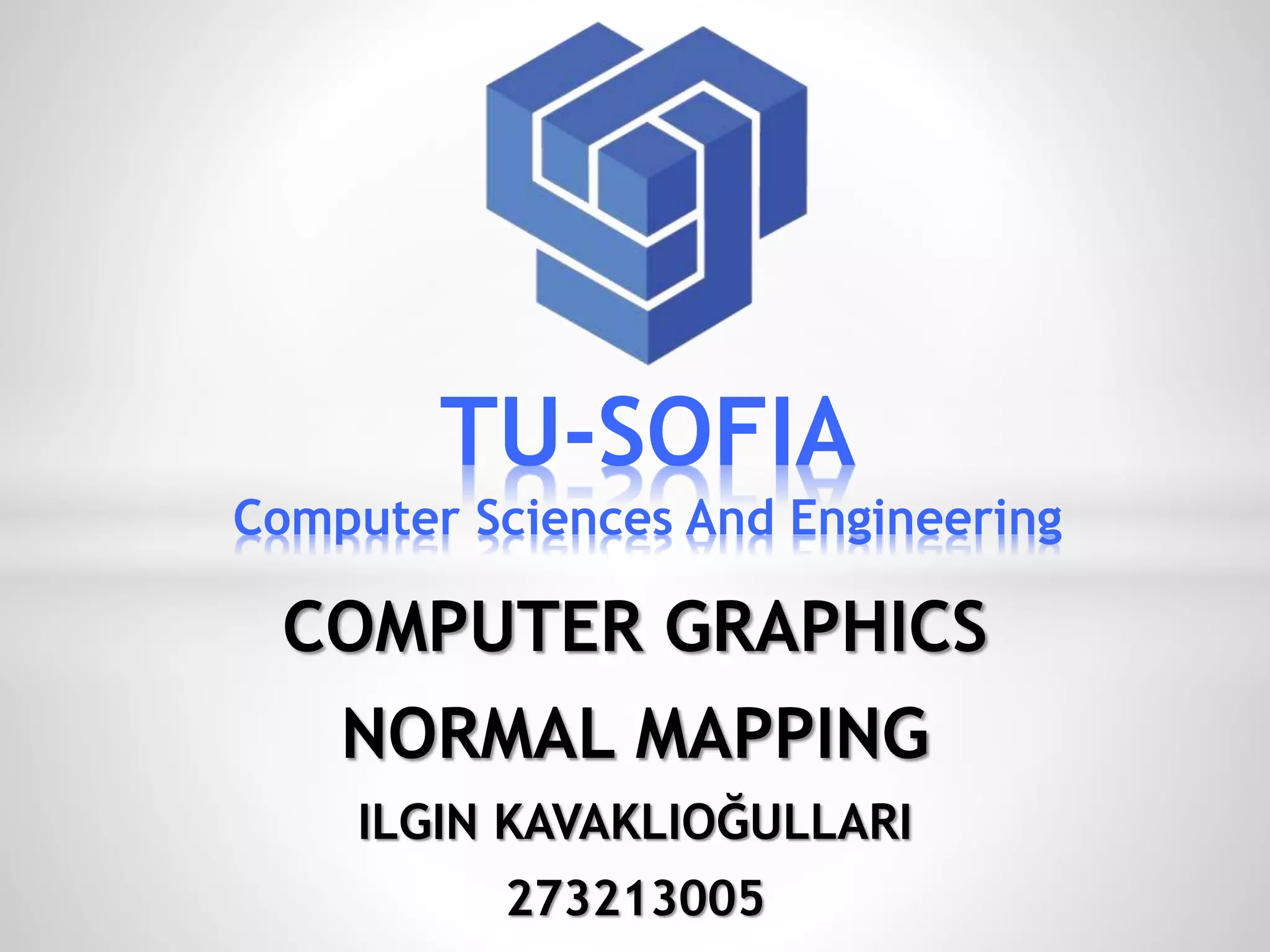 COMPUTER GRAPHICS
NORMAL MAPPING
ILGIN KAVAKLIOĞULLARI
273213005
TU-SOFIA
Computer Sciences And Engineering
 