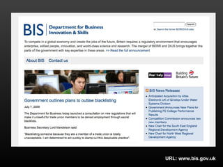 URL: www.bis.gov.uk
 