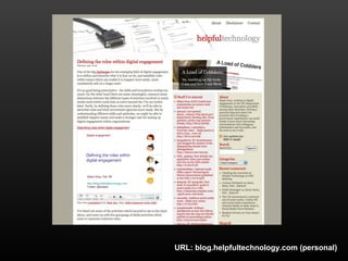 URL: blog.helpfultechnology.com (personal)
 