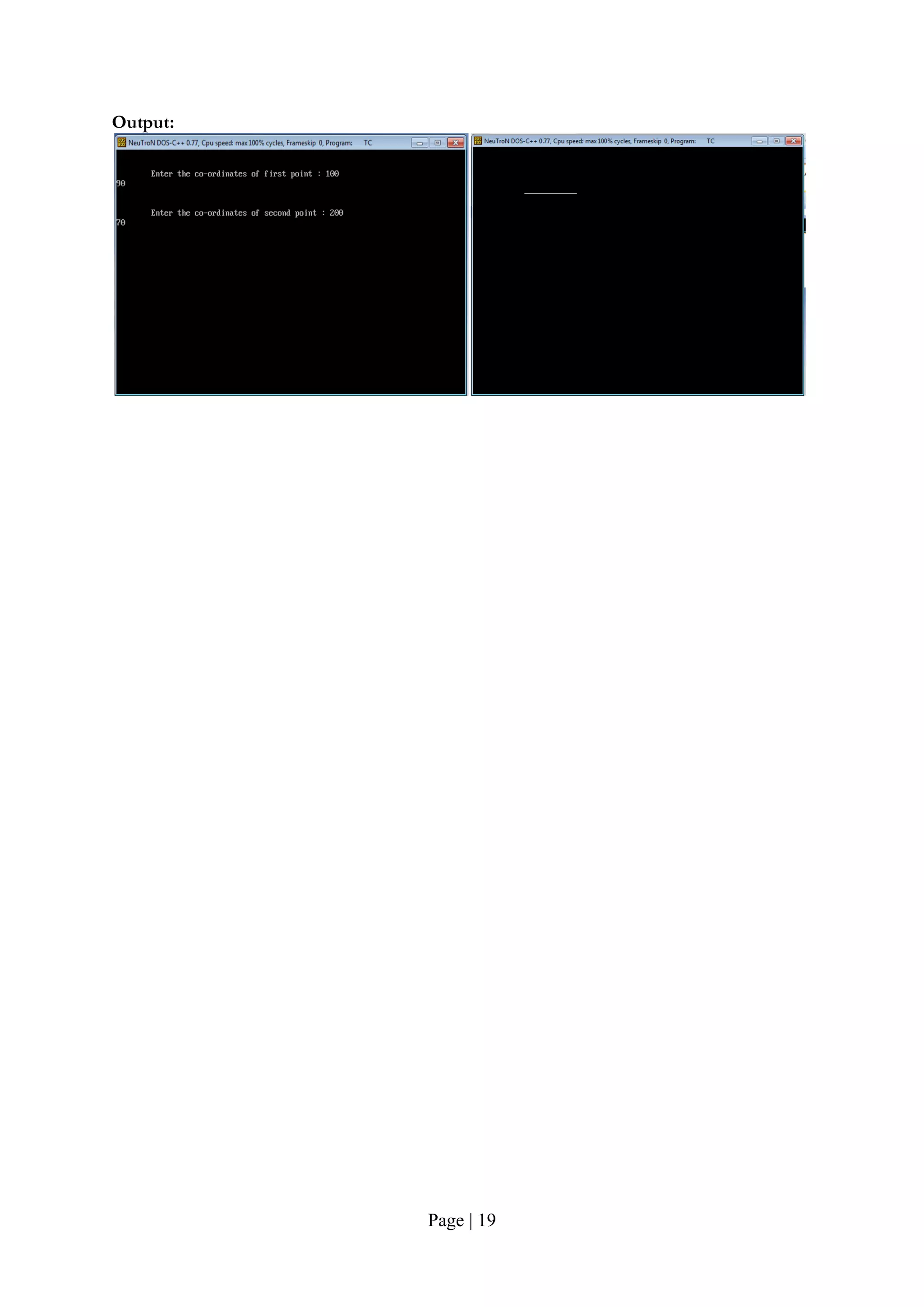 Page | 19
Output:
 