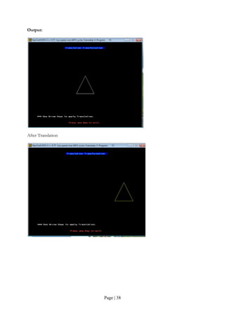 Page | 38
Output:
After Translation
 