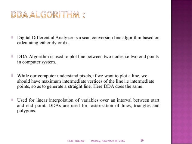 Digital Differential Analyzer Line Drawing Algorithm In Java : Computer graphics