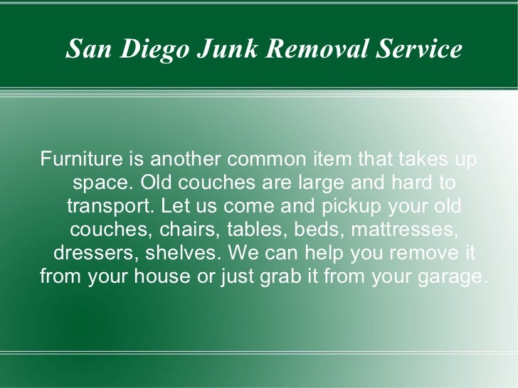 Junk Removal San Diego