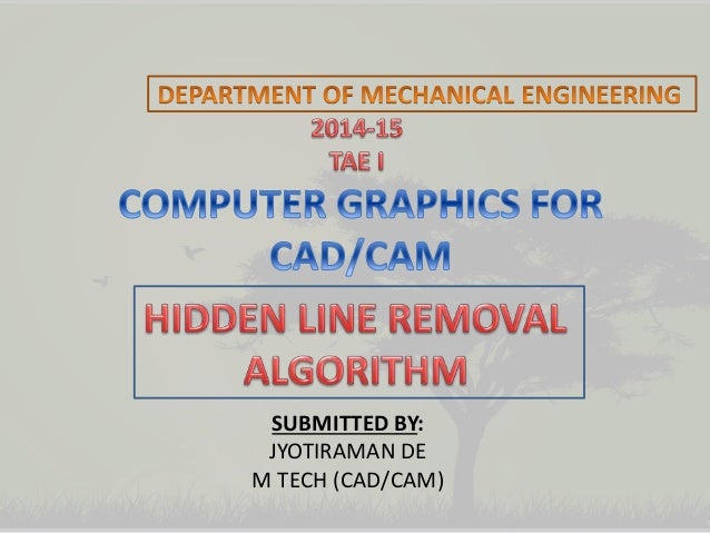 Line Drawing Algorithm In Computer Graphics Slideshare : Computer graphics hidden line removal algorithm