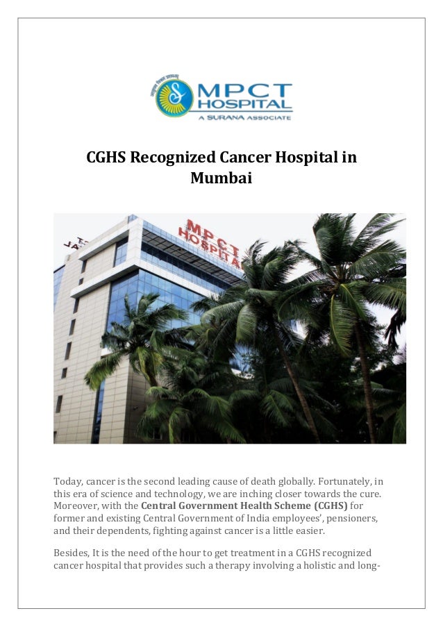 Cghs Recognized Cancer Hospital In Mumbai