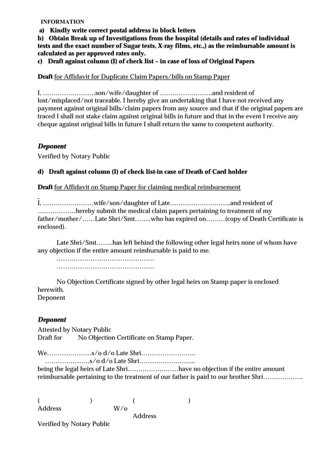 Cghs reimbursement forms PDF