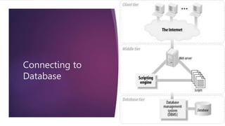 Connecting to
Database
 