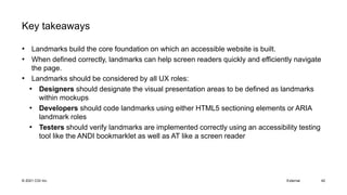UXPA 2021: Accessibility Foundations: Using Landmarks and Sectioning ...