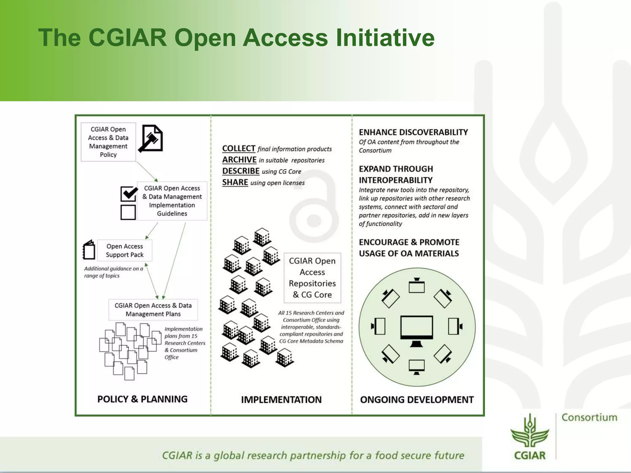 The CGIAR Open Access Initiative
 