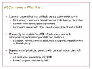 [Day 3] Agcommons: Overview