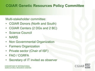CGIAR and FAO: Joining forces on genetic resources