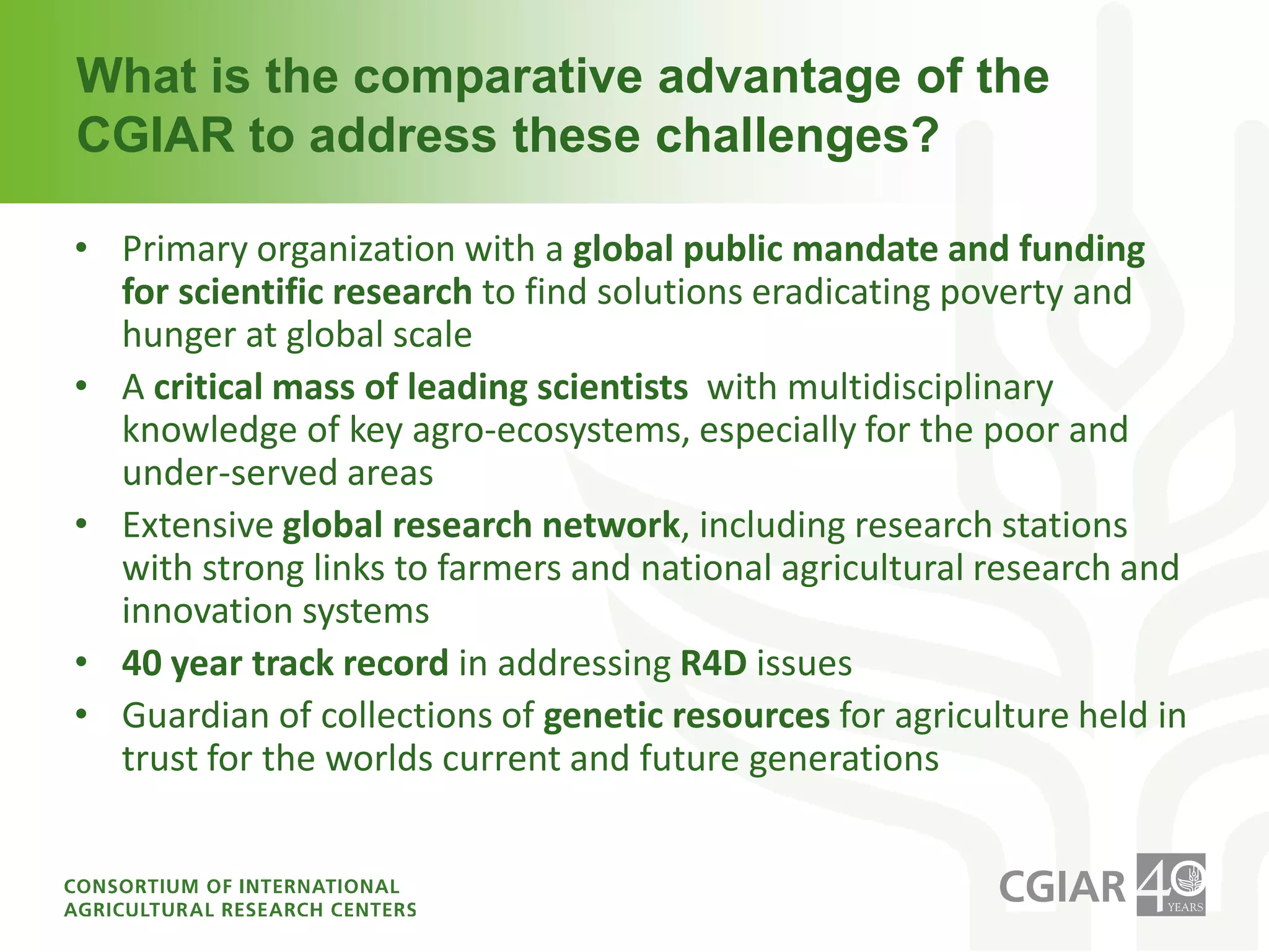 partnership and leadershipPhoto: CGIAR