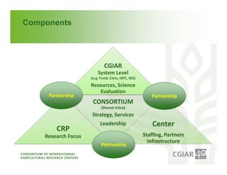 Institutional Frameworks, Experience with CGIAR reform