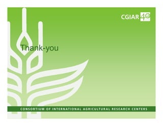 Institutional Frameworks, Experience with CGIAR reform