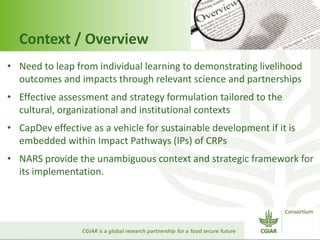CGIAR Capacity Development Framework : Engaging with Partners