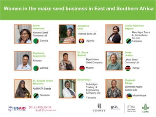 Gender dynamics in formal seed systems in Sub-Saharan Africa and worldwide lessons