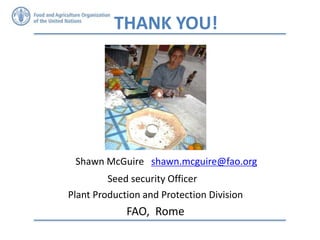 Seed security and resilience: Gender perspectives