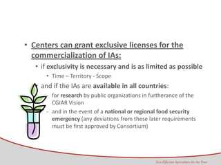CGIAR IP principles