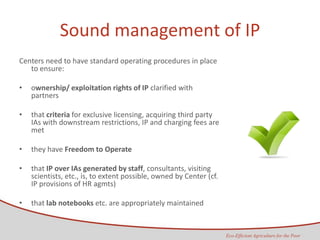 CGIAR IP principles