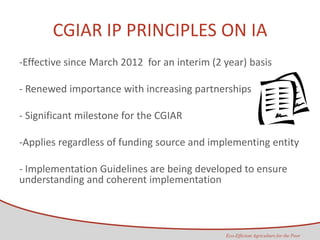 CGIAR IP principles
