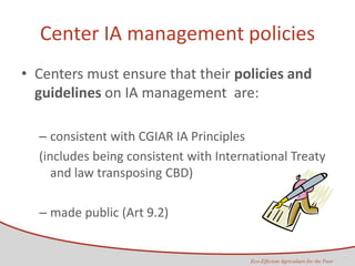 CGIAR IP principles