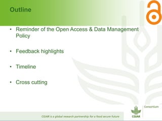 CGIAR Open Access - Presentation from the 2013 Annual Meeting between CGIAR and the French Research Institutions