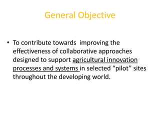 CGIAR Research Programs and CIRAD - Presentations from the 2013 Annual Meeting between CGIAR and the French Research Institutions