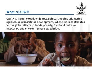 Enhancing Global Food Resources: CGIAR Strategy and its future Portfolio of Programs 2017–2030