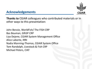 Enhancing Global Food Resources: CGIAR Strategy and its future Portfolio of Programs 2017–2030