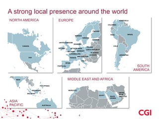 A strong local presence around the world
NORTH AMERICA

EUROPE

VENEZUELA
COLOMBIA

FINLAND
BRAZIL

PERU

NORWAY
SWEDEN
ESTONIA
UNITED KINGDOM
DENMARK
CANADA
IRELAND

NETHERLANDS
BELGIUM

GERMANY

CZECH REPUBLIC
SLOVAKIA
HUNGARY

LUXEMBOURG
USA

FRANCE

CHILE

POLAND

ARGENTINA

SWITZERLAND
ITALY

SPAIN

SOUTH
AMERICA

PORTUGAL

MIDDLE EAST AND AFRICA

INDIA

PHILIPPINES
MOROCCO

SINGAPORE
MALAYSIA

EGYPT

ASIA
PACIFIC

AUSTRALIA

4

SAUDI
ARABIA

UNITED
ARAB
EMIRATES

 