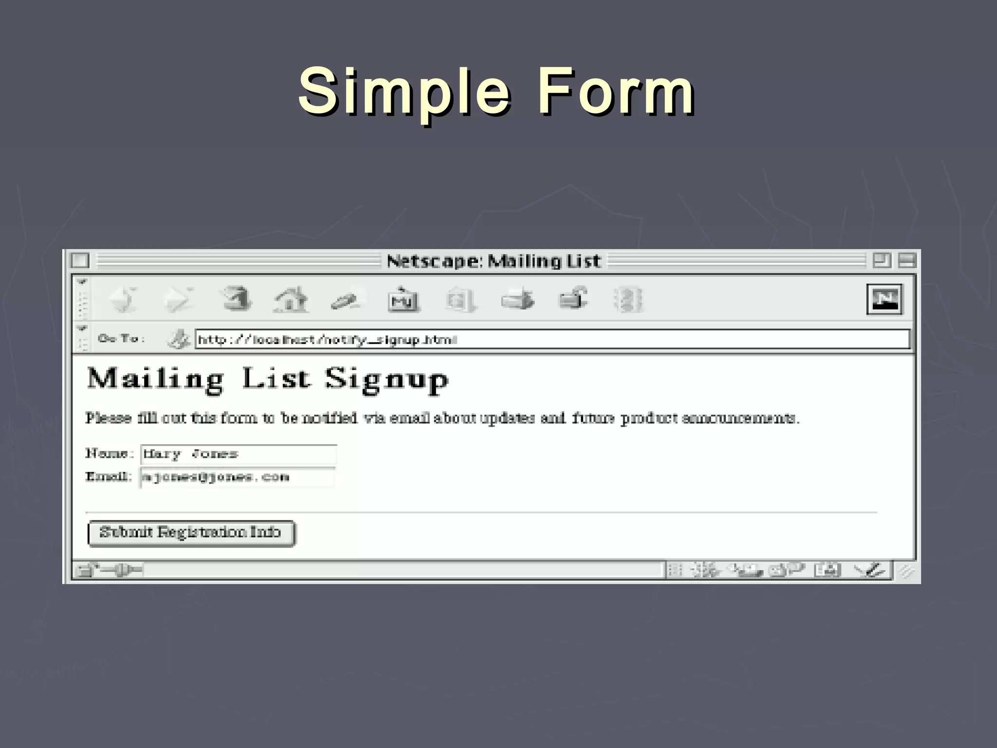 Simple FormSimple Form
 