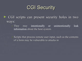 Common Gateway Interface | PPT
