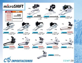 169g
                                                                                      169g
                                                                                                                      142g
   RUTA                  MTB


                                                 DES0101                             DES0102                            DES0103        FD-M50
                                             FD-M64                      44D        FD-M62                     44D                 31.8MM - 44D
                                                                     31.8MM                                31.8MM




                                                                                                                             67g




               136g                                                       141g                             141g
                                          137g

DES0104      FD-M40        DES0105      FD-M42             DES0106      FD-M20               DES0107     FD-M22              DES0108
          31.8MM - 42D               31.8MM - 48D                    31.8MM - 42D                      31.8MM - 48D                      FD-R88-F



                                99g
    67g                                                                                           98g
                                                             98g                                                                   99g




DES0109                    DES0110                         DES0111                           DES0112                         DES0113     FD-R74F

            FD-R88-FC                  FD-R82F-W                       FD-R72F-G                         FD-R74F-E




                                                                                               DES0114 FD-R729-F
 
