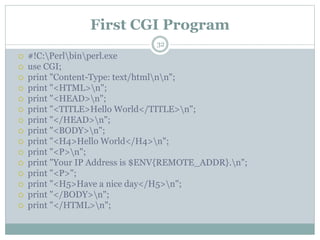 Common Gateway Interface ppt | PPTX
