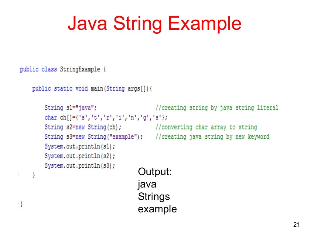 JAVA CONCEPTS
