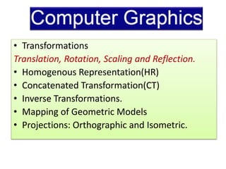 Computer Graphics | PPTX