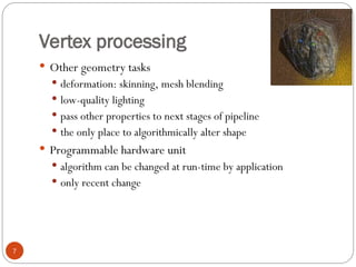 Computer Graphics Vertex Processing Comprehensive Overview of Graphics Pipeline Stages in Rendering | PPT