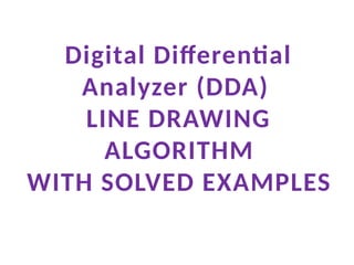Comprehensive Guide to Line and Circle Drawing Algorithms in Computer ...