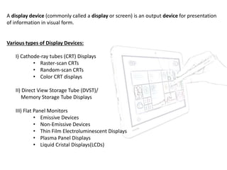 Direct View Storage Tubes Computer Graphics CG Lecture 1.pptx GRAPHIS VENNELA DONTHIREDDY | PPTX