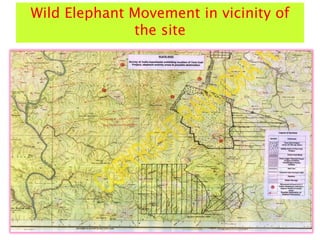 Wild Elephant Movement in vicinity of
the site
 