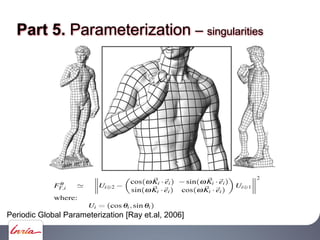 Part 5. Parameterization singularities
Periodic Global Parameterization [Ray et.al, 2006]
 
