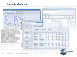 Zlecenia Medyczne

13

2013-12-10

Synchronizing Healthcare

 