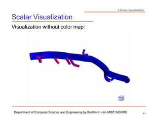4 Scalar Visualization
Scalar Visualization
Department of Computer Science and Engineering by Siddharth Jain MIST INDORE 4-17
Visualization without color map:
 